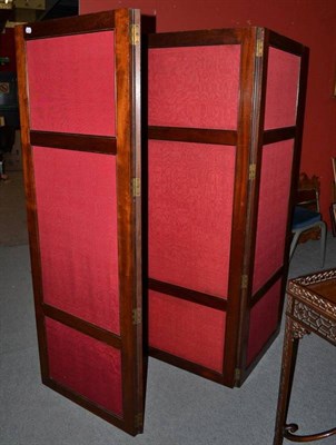 Lot 1359 - A Gillows Four-Leaf Screen, height 160cm