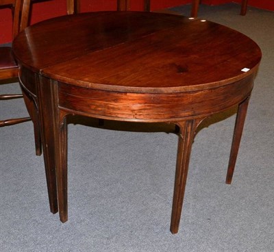 Lot 1367 - A Pair of Georgian D End/Hall Tables, 112cm wide