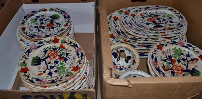 Lot 1401 - An Extensive Staffordshire Porcelain Dinner Service, circa 1830, decorated in the Imari style (qty)