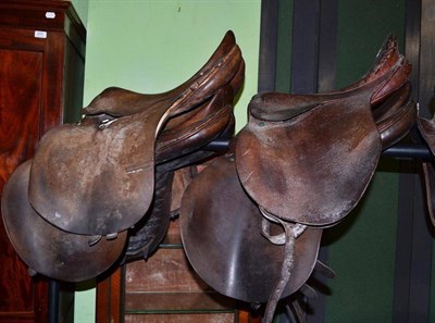 Lot 1425 - A Barnsby Leather Dressage Saddle, approximately 17inch; and Three Other General Purpose...