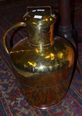 Lot 1456 - A Guernsey Brass Milk Churn