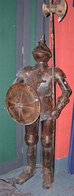 Lot 1458 - A Suit of Armour, of recent date, height 200cm