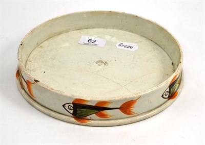 Lot 62 - Large pearlware char dish, diameter 22cm