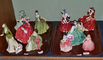Lot 76 - Ten Royal Doulton figurines (six with original boxes)