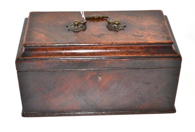 Lot 117 - An 18th century tea caddy with original lining, 28cm wide