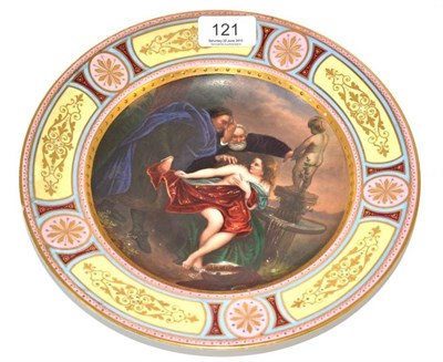 Lot 121 - A Vienna plate decorated with scene 'Susanna in Bade'