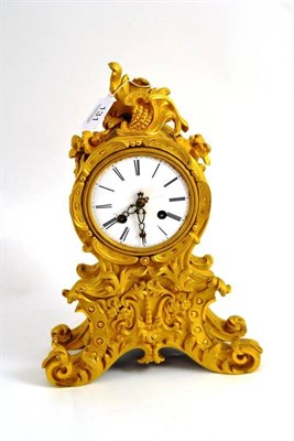 Lot 131 - A French ormolu striking mantel clock