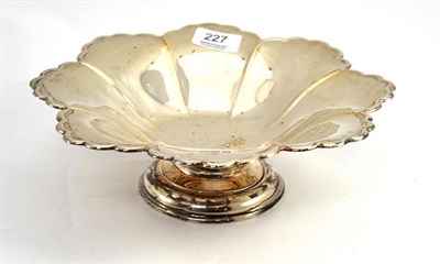 Lot 227 - Silver pedestal dish, Sheffield assay, diameter 26cm