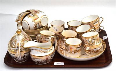 Lot 229 - Late 18th century porcelain part tea and coffee service