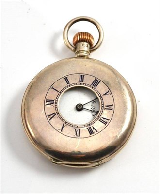 Lot 291 - A silver half hunter pocket watch