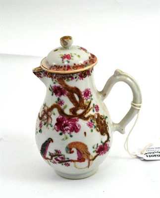 Lot 375 - A Chinese chained parrot jug and cover (a.f.), height 14cm