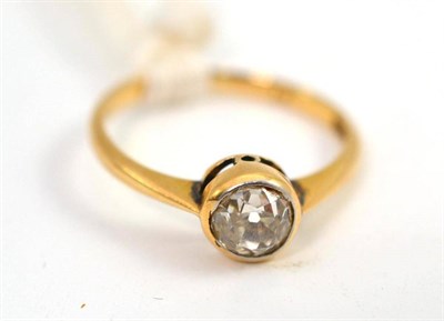 Lot 452 - An old cut diamond solitaire ring