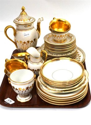 Lot 476 - A 19th century Paris porcelain gilt decorated coffee set and other gilt decorated tea wares