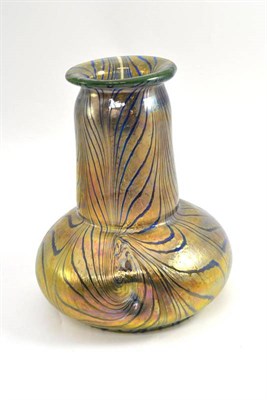 Lot 489 - A Ditchfield iridescent glass vase, unmarked, 26cm