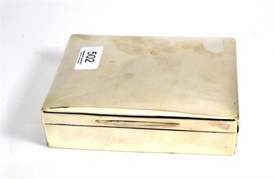 Lot 502 - Silver mounted cigarette box