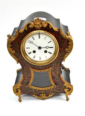 Lot 524 - A 19th century boulle type mantel clock