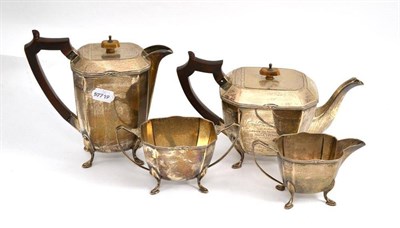 Lot 529 - Four piece silver tea set, Sheffield 1936