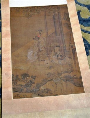 Lot 545 - Two Chinese scroll paintings, Qing dynasty, probably 17th/18th century