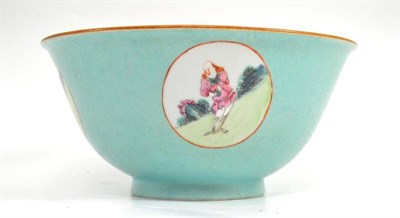 Lot 549 - Chinese turquoise ground bowl, diameter 19cm