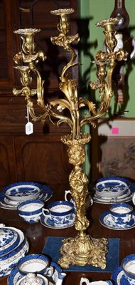 Lot 576 - An ormolu candelabra, height 76cm