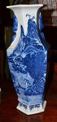 Lot 577 - A Chinese blue and white vase, height 42cm