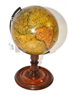 Lot 608 - Cruchleys terrestrial globe showing the latest discoveries and settlements (a.f.)