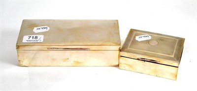 Lot 718 - Two silver cigarette boxes