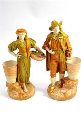 Lot 723 - Pair of Royal Worcester figures, height 28cm