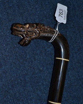 Lot 763 - Buffalo horn walking stick