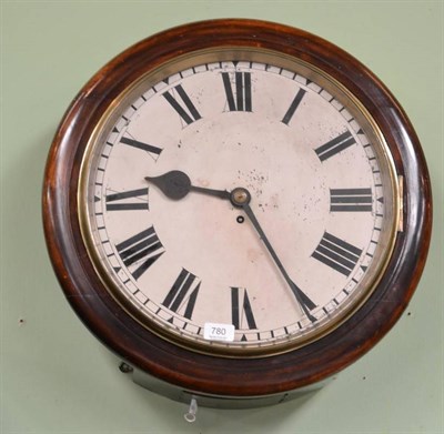 Lot 780 - A 16"; wall timepiece, fusee movement