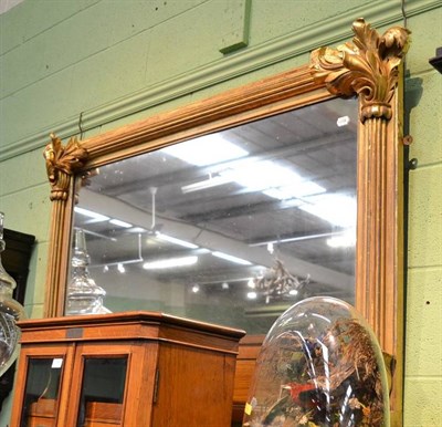 Lot 787 - William IV gilt gesso overmantel mirror, 88cm by 141cm