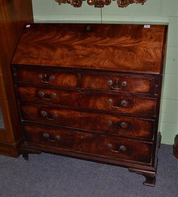 Lot 797 - George III mahogany bureau, width 107cm