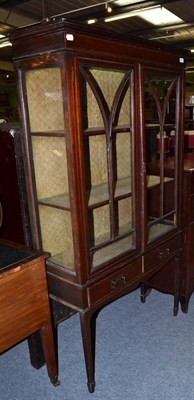 Lot 817 - Edwardian mahogany display cabinet, width 91cm