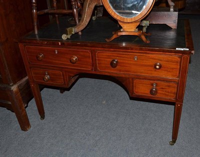 Lot 819 - Mahogany fitted writing desk, width 117cm