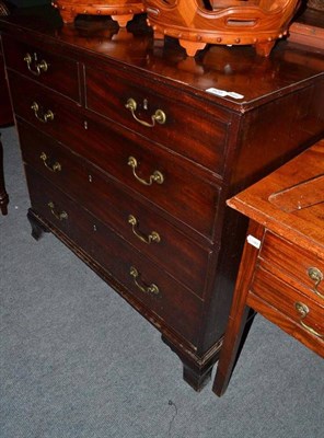 Lot 829 - A George III mahogany chest, width 94cm