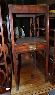 Lot 845 - A George III mahogany washstand, width 34cm