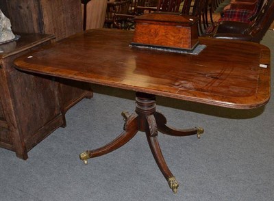 Lot 847 - George IV mahogany cross banded breakfast table, diameter 138cm