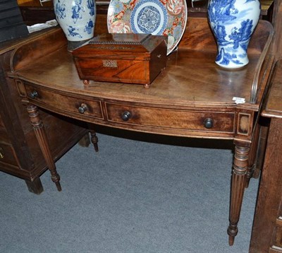 Lot 849 - William IV mahogany washstand with gallery back, width 115cm