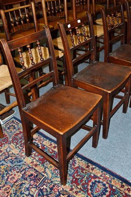 Lot 867 - Set of six East Anglian fruitwood dining chairs