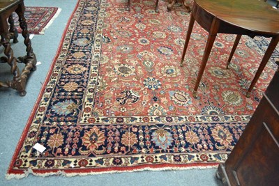 Lot 888 - Tabriz Carpet, Persian Azerbaijan, The strawberry field with columns of palmettes enclosed by...