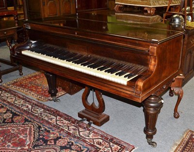 Lot 889 - A late 19th century 5'2"; grand piano by Ascherberg, Dresden, and a music seat on claw and ball...