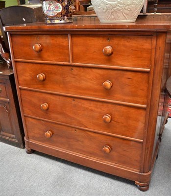 Lot 895 - Victorian mahogany chest of drawers, width 124cm