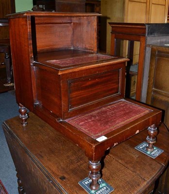 Lot 912 - A set of Victorian mahogany bed steps, height 66cm