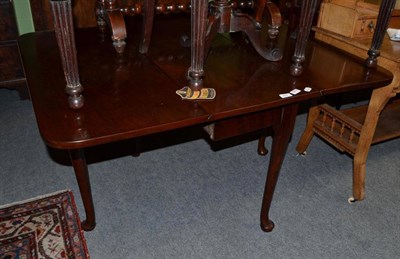 Lot 930 - George III mahogany padfoot table, 127cm extended