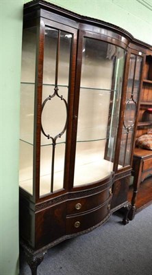 Lot 949 - An Edwardian mahogany display cabinet on claw and ball feet, width 122cm