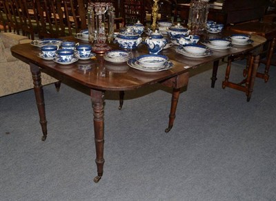 Lot 960 - A Regency mahogany dining table with four additional leaves, 208cm extended