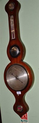 Lot 972 - A mahogany banjo barometer