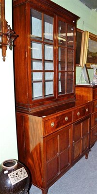 Lot 976 - A mahogany bookcase (a marriage), width 114cm