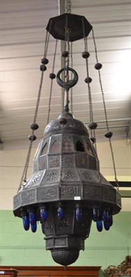 Lot 984 - A Moorish style light fitting of large proportions and recent date