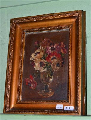 Lot 1161 - Attributed to Cecil Kennedy (1905 -1997) A still life of Anemones in a glass vase Signed, oil...